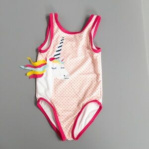 Unicorn swimsuit with flowing hair